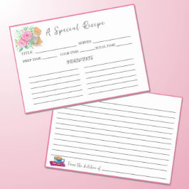 Tarjeta De Mesa Mezclador de acuarela con intercambio de recetas d