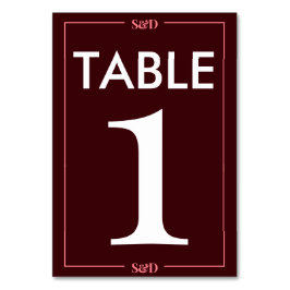 Tarjeta De Mesa Minimal Modern Editable Wedding