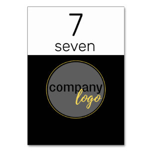 TARJETA DE MESA MINIMAL NEGOCIO LOGO NEGRO Y HOSPITALIDAD BLANCA