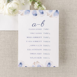 Tarjeta De Mesa Minimal Oyster Wedding Seating Chart Card