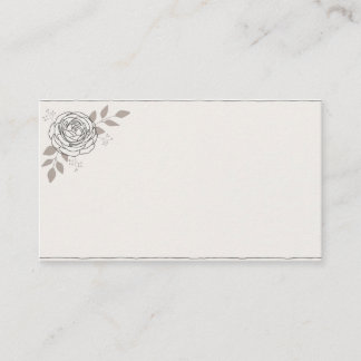 Tarjeta De Mesa Minimal Rose Line Art Botanical