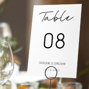 Tarjeta De Mesa Minimalismo moderno: matrimonio elegante