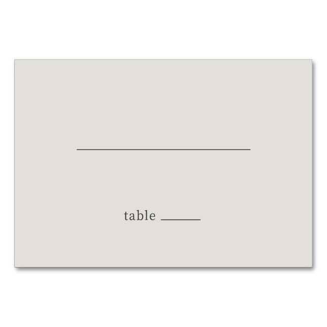 Tarjeta De Mesa Minimalist Black Abstract Line (Anverso)