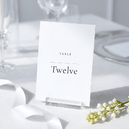 Tarjeta De Mesa Minimalist Black & White | Modern Luxury 