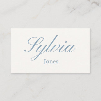 Tarjeta De Mesa Minimalist dusty blue wedding flat place cards