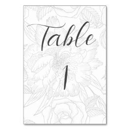 Tarjeta De Mesa Minimalist, elegant Table number, sitting shart.