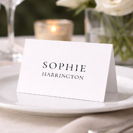 Tarjeta De Mesa Minimalist Elegant Wedding Place Card