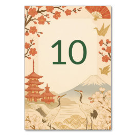 Tarjeta De Mesa Minimalist Japanese Cherry Blossom Wedding Table