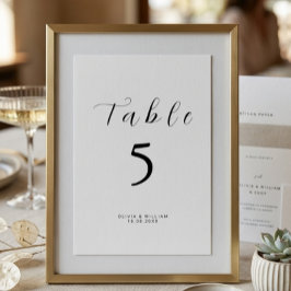 Tarjeta De Mesa Minimalist Modern Script 