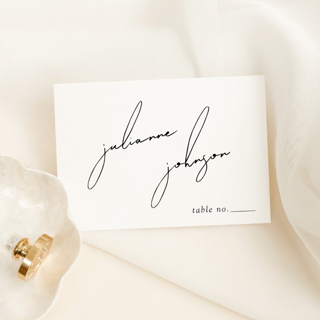 Tarjeta De Mesa Minimalist Modern & Whimsical Script (Subido por el creador)