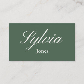 Tarjeta De Mesa Minimalist olive green Wedding place cards