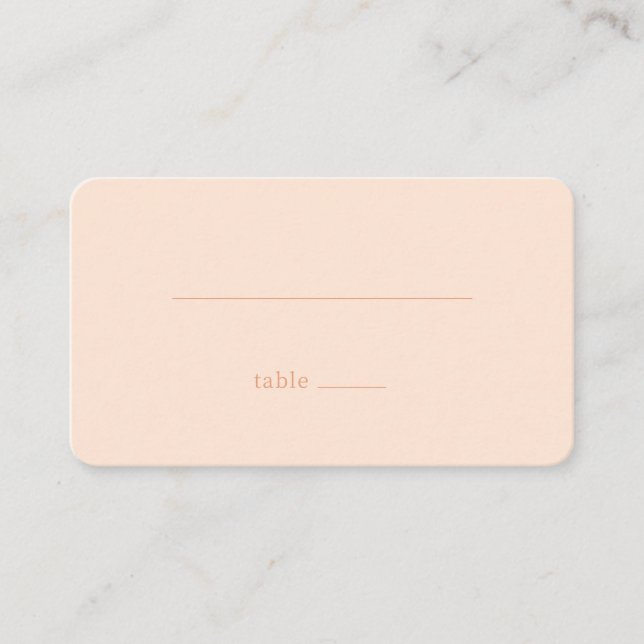 Tarjeta De Mesa Minimalist Peach Line (Anverso)