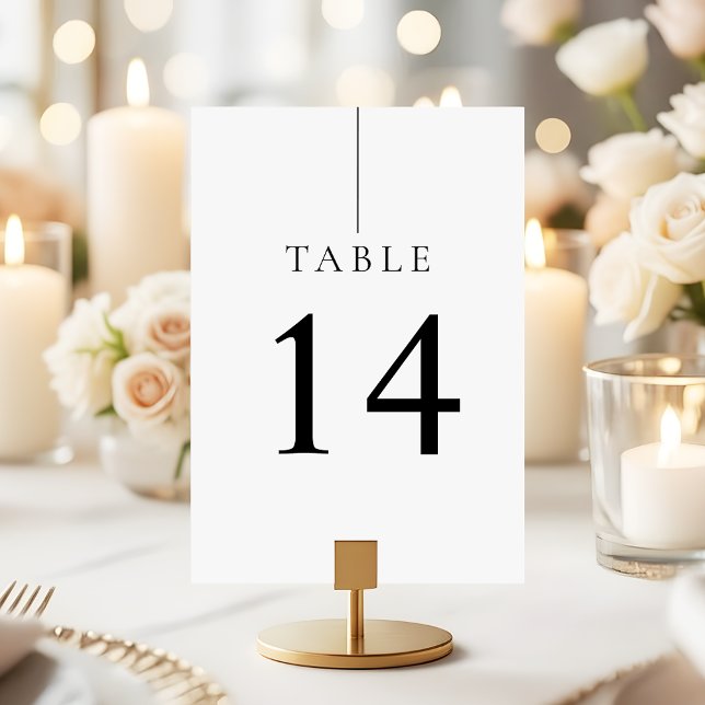 Tarjeta De Mesa Minimalist Simple Clean Line Modern Wedding (Subido por el creador)
