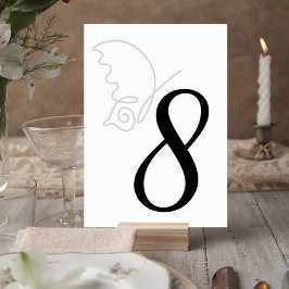 Tarjeta De Mesa Minimalist Wedding Table Number Card