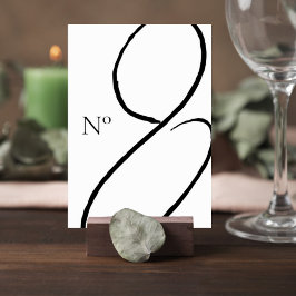 Tarjeta De Mesa Minimalist Wedding Table Number Card