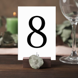 Tarjeta De Mesa Minimalist Wedding Table Number Card