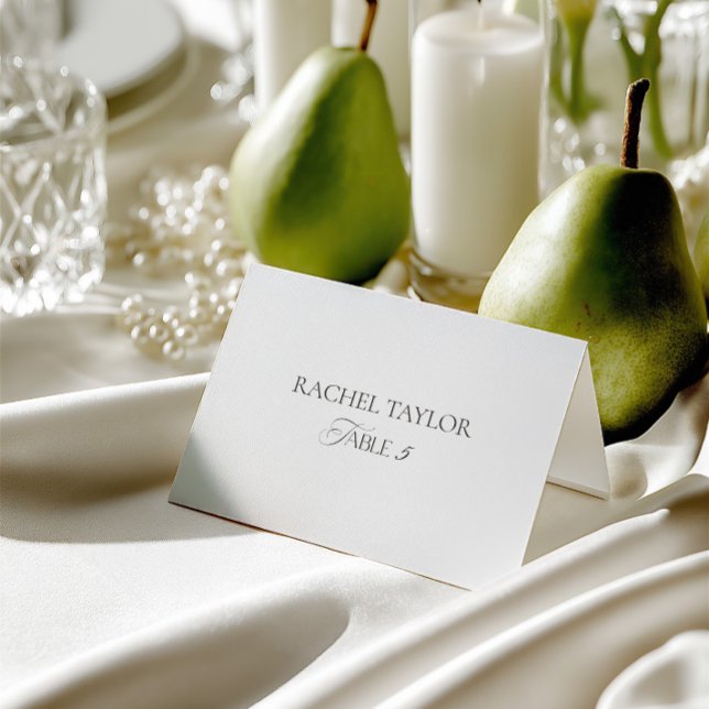 Tarjeta De Mesa Minimalist Wedding Table Number Place Card (Minimalist Wedding Table Number Place Card)