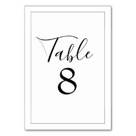 Tarjeta De Mesa Minimalista