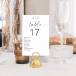 Tarjeta De Mesa Minimalista Boda moderno negro y blanco<br><div class="desc">Aumenta la decoración de la recepción nupcial con nuestros Minimalistas números de mesa Boda modernos en blanco y negro, una novedad elegante que combina a la perfección el diseño contemporáneo con la elegancia atemporal. Cada número de tabla de esta colección presenta un minimalista esquema de color blanco y negro, exuberante...</div>