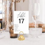 Tarjeta De Mesa Minimalista Boda moderno negro y blanco<br><div class="desc">Aumenta la decoración de la recepción nupcial con nuestros Minimalistas números de mesa Boda modernos en blanco y negro, una novedad elegante que combina a la perfección el diseño contemporáneo con la elegancia atemporal. Cada número de tabla de esta colección presenta un minimalista esquema de color blanco y negro, exuberante...</div>