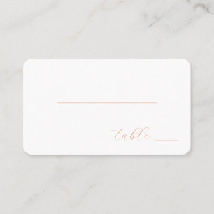 Tarjeta de mesa minimalista de oro sofisticada
