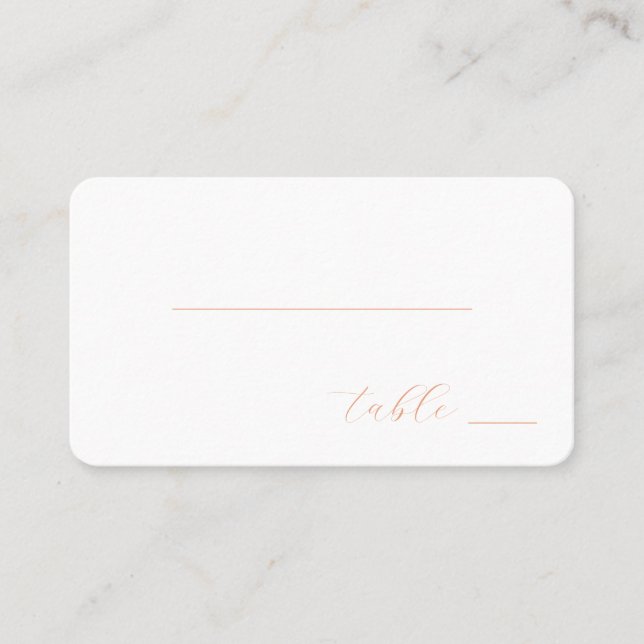 Tarjeta de mesa minimalista de oro sofisticada (Anverso)