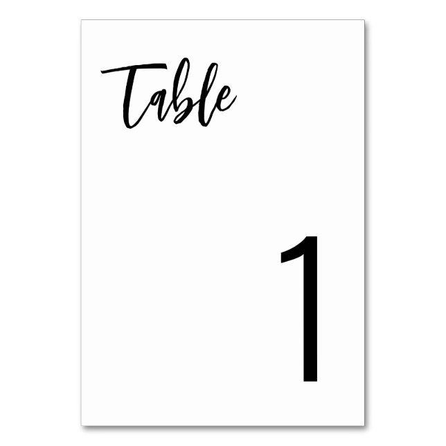 Tarjeta De Mesa 💍 Minimalista Elegante (Anverso)