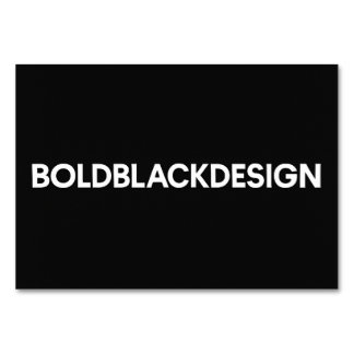 Tarjeta de mesa minimalista en blanco y negro