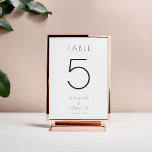 Tarjeta De Mesa Minimalista Personalizado Boda simple blanco<br><div class="desc">Minimalista moderno blanco simple Boda Personalizado número de tabla</div>