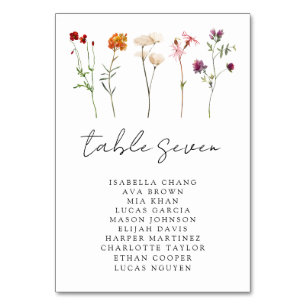 Tarjeta De Mesa Mínimo Boda floral del Orgullo Lésbico
