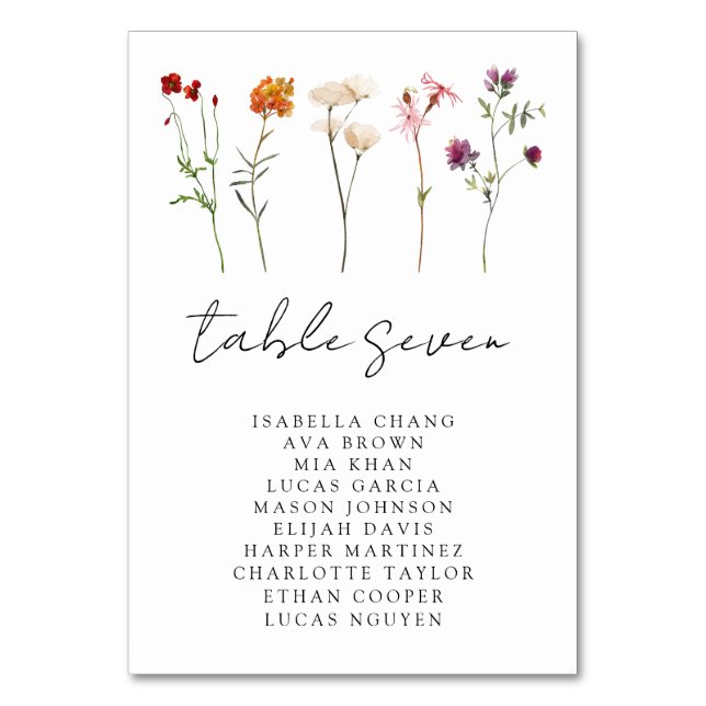 Tarjeta De Mesa Mínimo Boda floral del Orgullo Lésbico (Anverso)