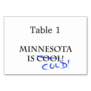 Tarjeta De Mesa Minnesota es Guay