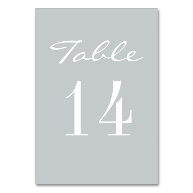 Tarjeta De Mesa Moda Boda Elegante Blanca Gris (Reverso)
