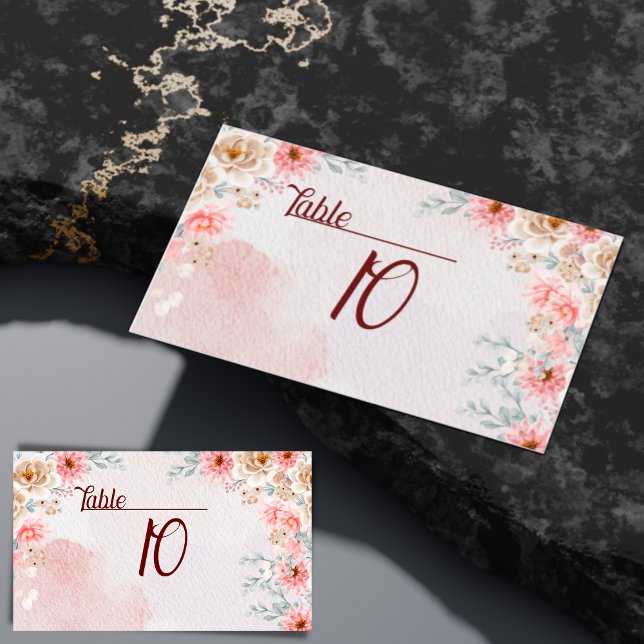 Tarjeta De Mesa Moda Boda Floral Rosa (Romantic wedding décor,
Springtime wedding theme,
Floral wedding invitations,
Chic wedding décor,)