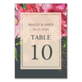 Tarjeta De Mesa Moda de Boho Floral Rosa Boda de Marfil Botánico