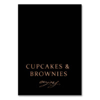 moda de oro rosa negro moderno Buffet Food Labels