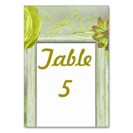 Tarjeta De Mesa Moda del País Verde