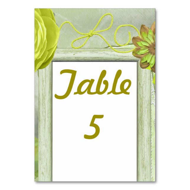 Tarjeta De Mesa Moda del País Verde (Anverso)