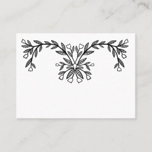 Tarjeta De Mesa Moda Elegante Marco Floral Personalizado Botánico 