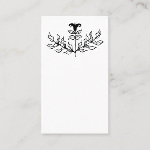 Tarjeta De Mesa Moda Elegante Simple Arte De Línea Lirio Blanco y