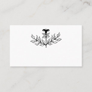 Tarjeta De Mesa Moda Elegante Simple Arte De Línea Lirio Blanco y