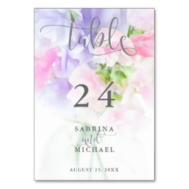 Tarjeta De Mesa Moda FLORAL BODA PÁGINAS DULCES