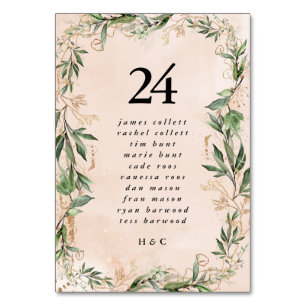 Tarjeta De Mesa Moda geométrica de oro Eucalyptus Resumen moderno 