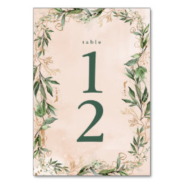 Tarjeta De Mesa Moda geométrica de oro Eucalyptus Resumen moderno 