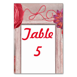 Tarjeta De Mesa Moda Rojo Rústico