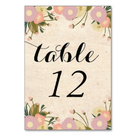 Tarjeta De Mesa Moda Rústica acuarela Floral Matrimonio personaliz