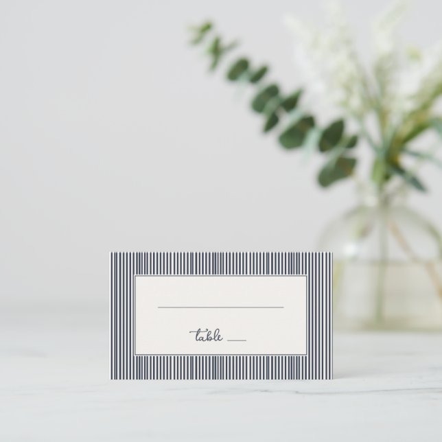 Tarjeta De Mesa Modern Gray Stripes (Anverso de pie)
