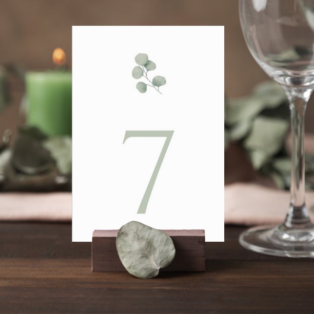 Tarjeta De Mesa Modern Greenery Reception Table Sign (Subido por el creador)