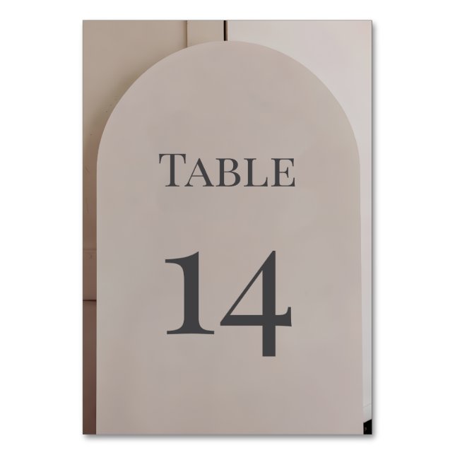 Tarjeta De Mesa Modern Luxe Arch Wedding (Anverso)