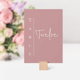 Tarjeta De Mesa Modern Mauve Boda